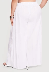 Plus Pleated Palazzo Pants