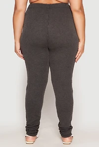 Womens Plus Size Blessed High Waisted Pants, Grey, Size 1X