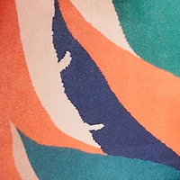 Plus Abstract Leaf Print Leggings