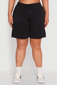 Plus Fleece Lined Sweatshorts