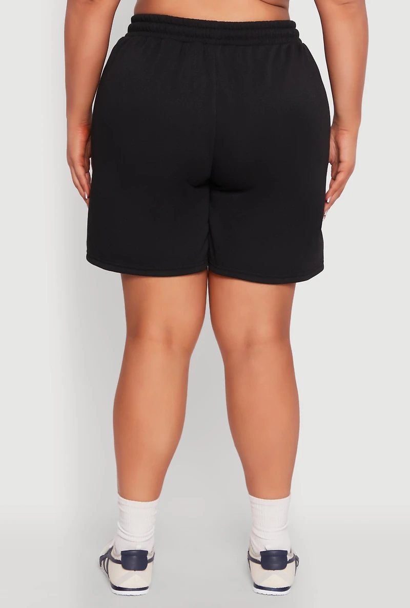 Plus Fleece Lined Sweatshorts
