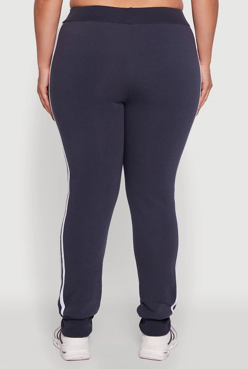 Womens Plus Varsity Stripe Joggers,