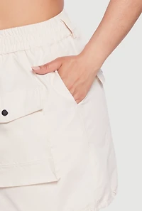 Plus Zip Front Cargo Pocket Skirt