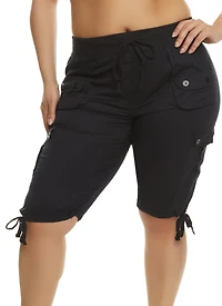 Plus Poplin Bermuda Shorts