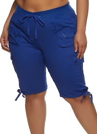 Plus Poplin Bermuda Shorts