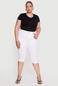 Plus Hyperstretch High Waisted Capri Pants