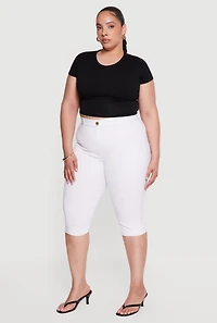 Plus Hyperstretch High Waisted Capri Pants