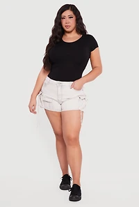 Plus VIP Denim Utility Shorts