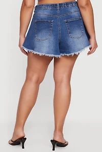 Plus Almost Famous Denim Flared Cutoff Shorts