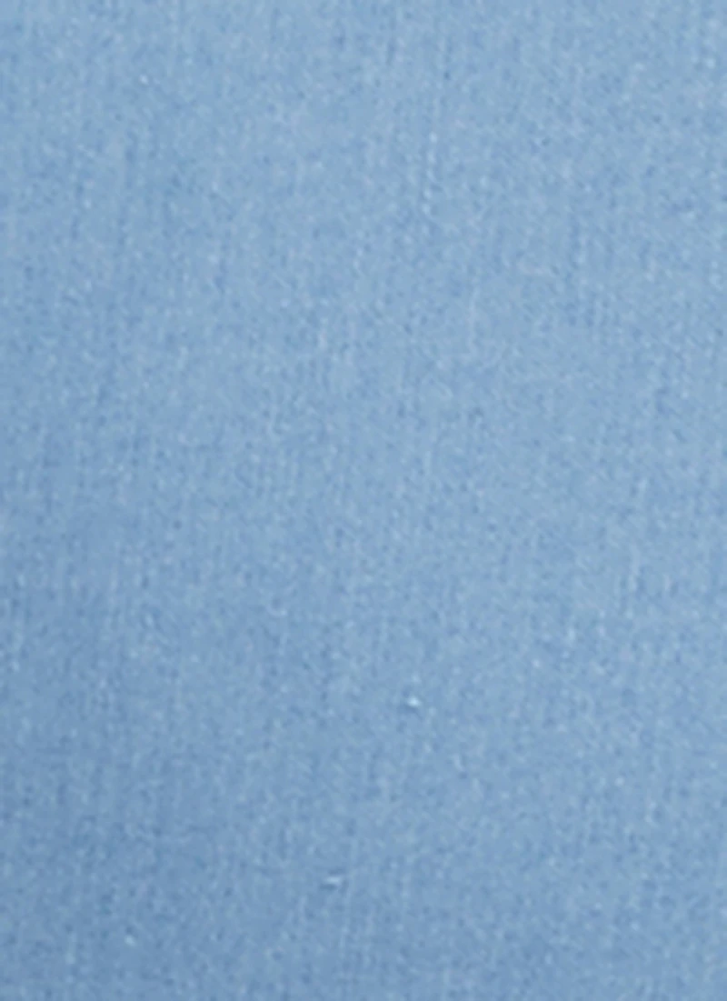 Plus Fixed Cuff Denim Bermuda Shorts