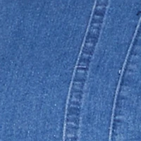 Plus Long Sleeve Zip Front Denim Jacket