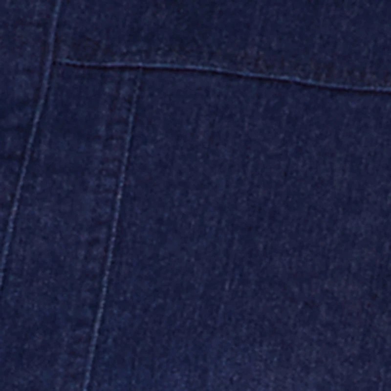 Plus Long Sleeve Zip Front Denim Jacket