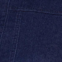 Plus Long Sleeve Zip Front Denim Jacket