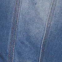 Plus Long Sleeve Button Front Denim Jacket
