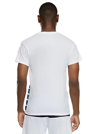 Mens Lattice Striped T Shirt