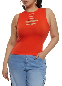 Plus Seamless Laser Cut Tank Top