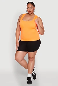 Plus Seamless Square Neck Tank Top