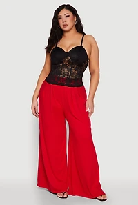 Womens Plus Size Lace Sweetheart Cami, Black, Size 2X