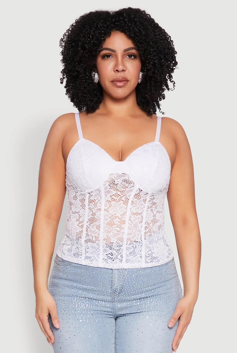 Plus Lace Sweetheart Cami