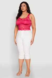 Womens Plus Lace Sweetheart Cami,