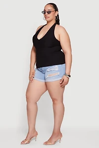 Plus Plunge Halter Top
