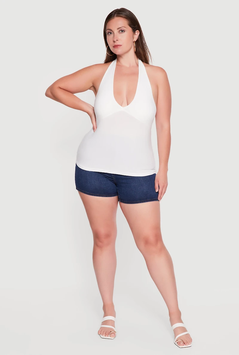 Plus Plunge Halter Top
