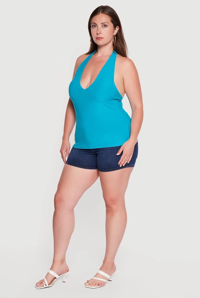 Plus Plunge Halter Top