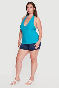 Plus Plunge Halter Top
