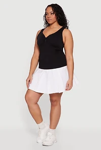 Plus Lace Trim V-Neck Tank Top