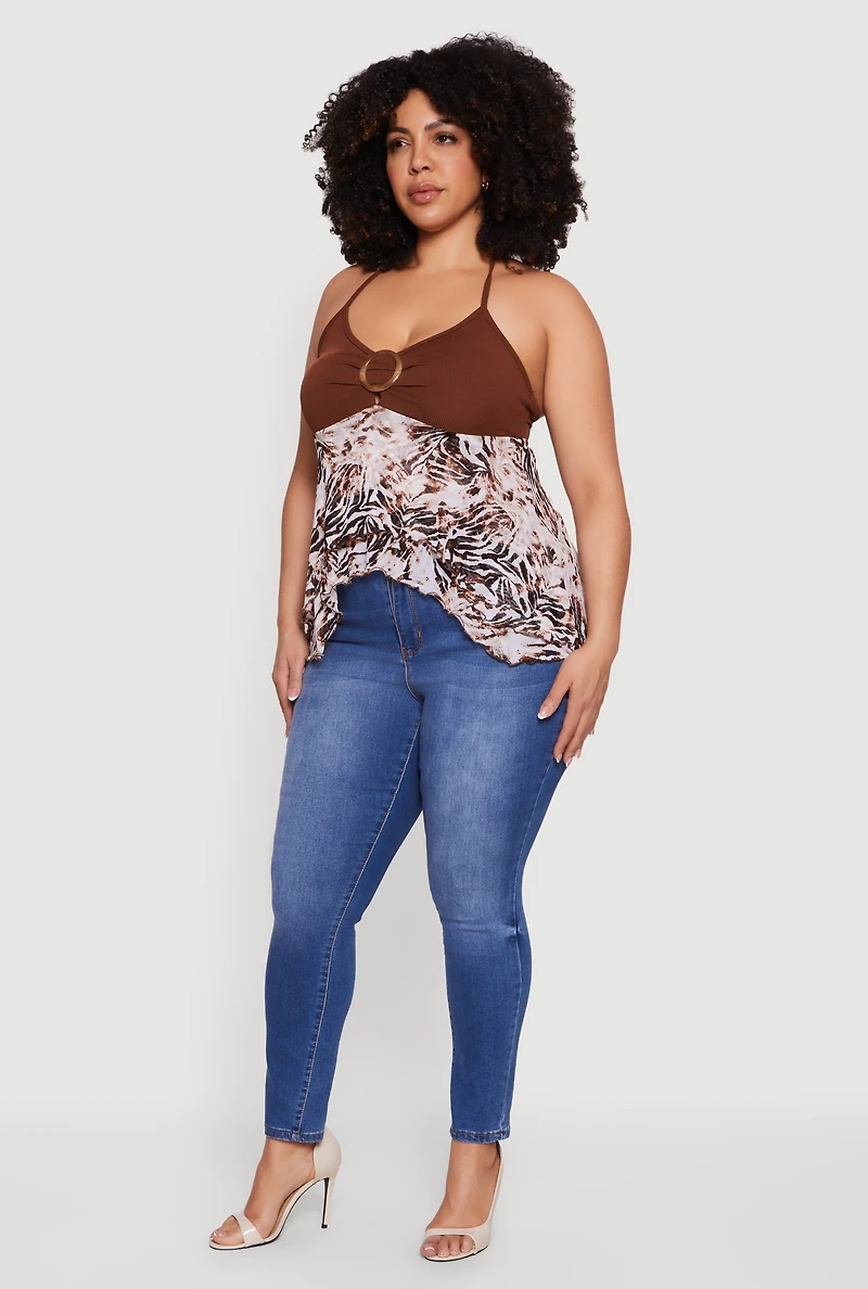 Plus O Ring Sharkbite Hem Halter Top