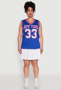 Womens Plus Graphic Basketball Jersey,