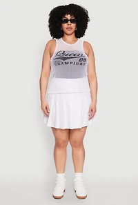 Womens Plus Size Queen 08 Original Champions Tank Top, White, Size 2X