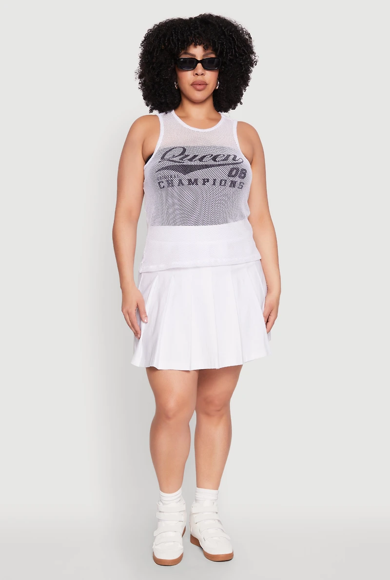 Womens Plus Size Queen 08 Original Champions Tank Top, White, Size 2X