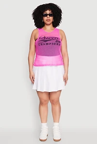 Womens Plus Size Queen 08 Original Champions Tank Top, Pink, Size 1X