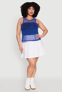 Womens Plus Size Queen 08 Original Champions Tank Top, Blue, Size 3X