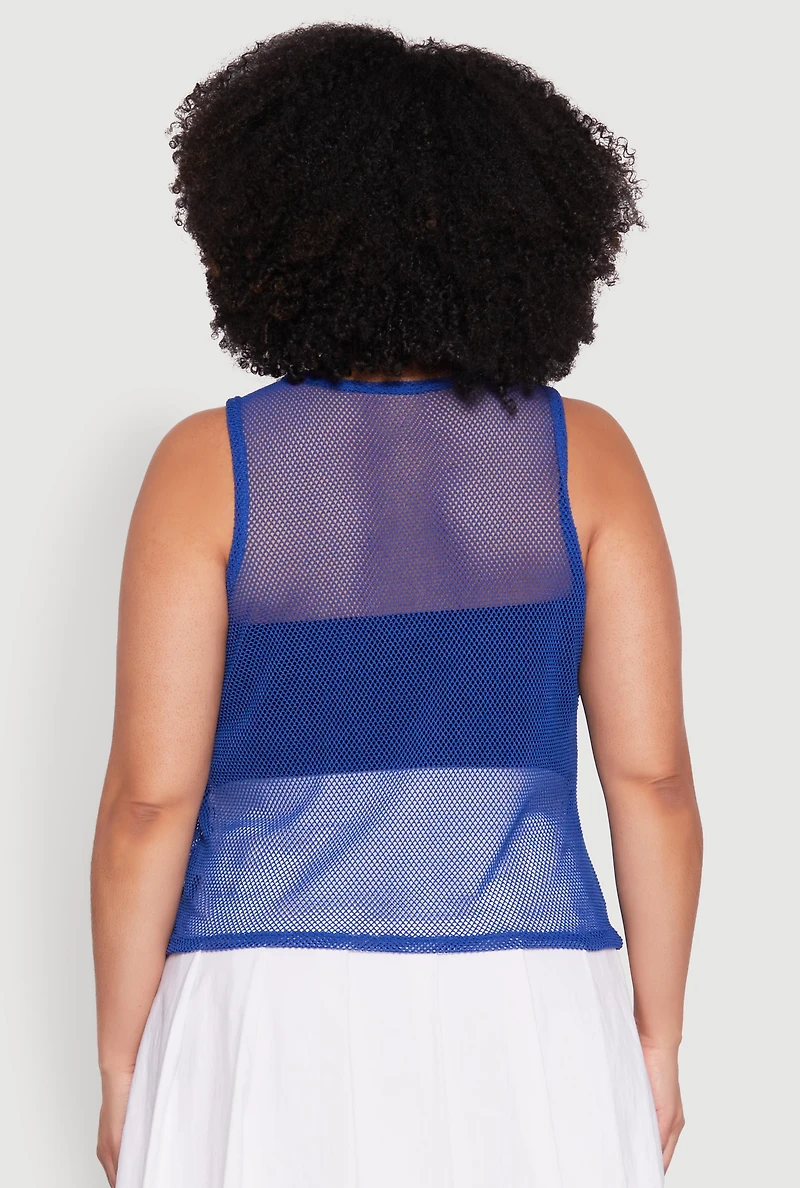 Womens Plus Size Queen 08 Original Champions Tank Top, Blue, Size 1X