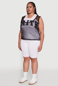 Plus Faith Graphic Lined Tank Top