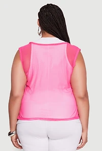 Womens Plus Size Faith Graphic Lined Tank Top, Multi, Size 3X