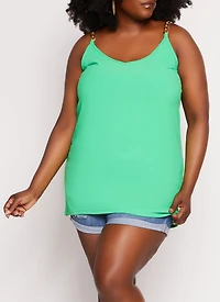 Plus Basic Chain Strap Cami
