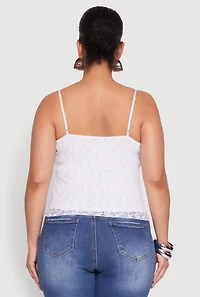 Plus Lace Overlay Cami