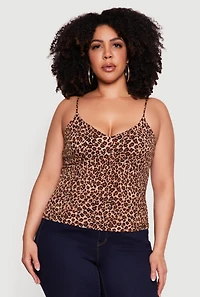 Plus Leopard Print Cami