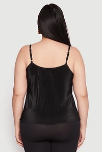 Womens Plus Plisse Cami,