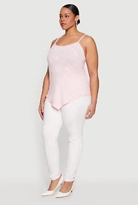 Plus Bandana Print Handkerchief Hem Cami Top