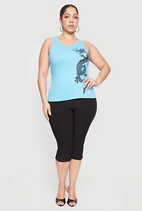 Plus Dragon Graphic Tank Top