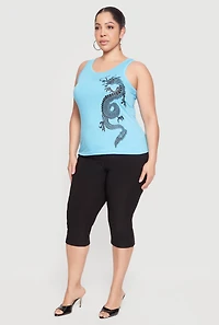 Plus Dragon Graphic Tank Top