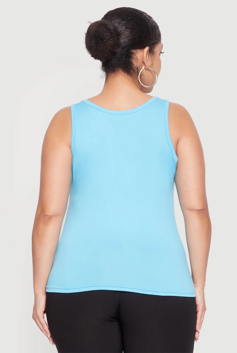 Plus Dragon Graphic Tank Top