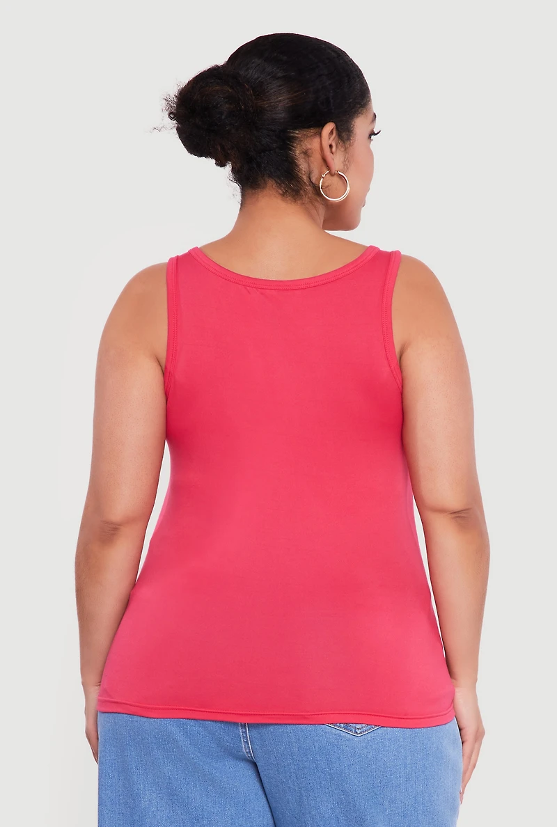 Plus Dragon Graphic Tank Top