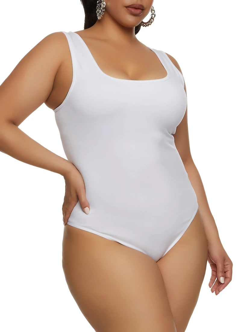 Plus Seamless Square Neck Tank Bodysuit
