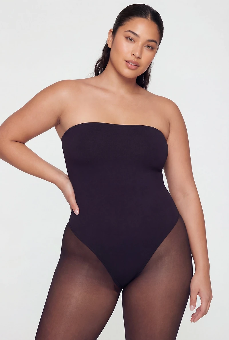 Plus Solid Tube Bodysuit