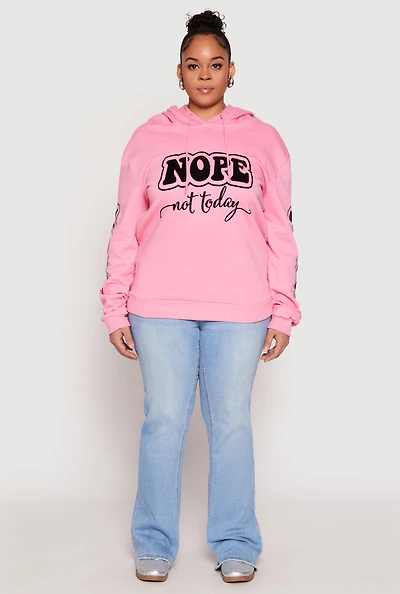 Plus Nope Not Today Pullover Hoodie